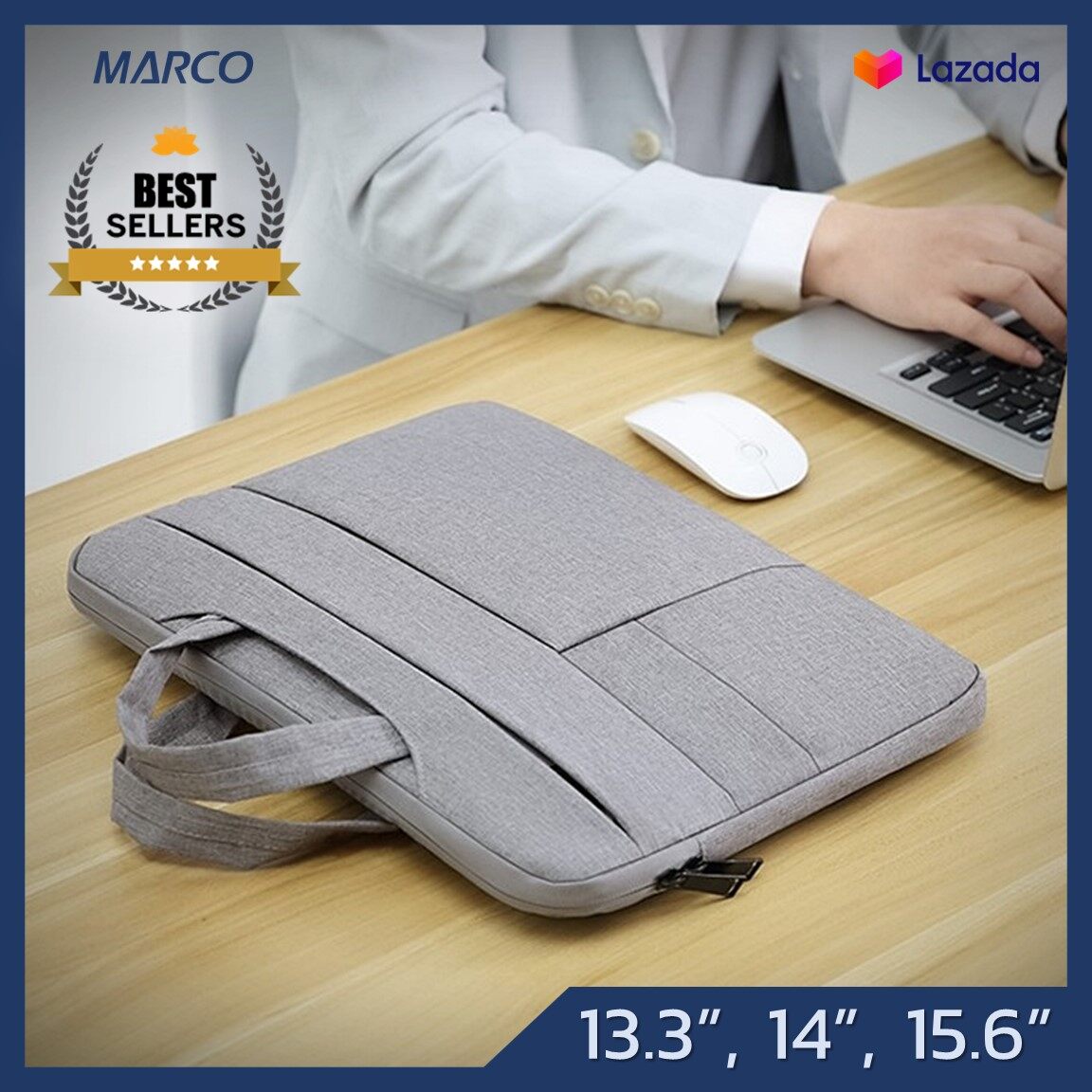MARCO กระเป๋าโน๊ตบุ๊ค กระเป๋าMacbook Air Pro ขนาด 13, 14, 15.6นิ้ว soft case เคสโน๊ตบุ๊ค เคสMacbook กันน้ำ  High Quality Laptop Bag Macbook Bag for 13 ,14 , 15.6 inch