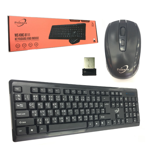 คีย์บอร์ด+เมาส์ ไร้สาย รุ่น WS-KMC-8111 Primaxx Keyboard+mouse Wrieless