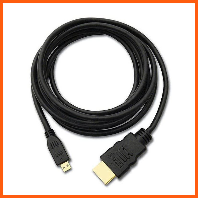 Best Quality สาย Micro HDMI to HDMI สายกลม ยาว 1.5m อุปกรณ์เสริมรถยนต์ car accessories อุปกรณ์สายชาร์จรถยนต์ car charger อุปกรณ์เชื่อมต่อ Connecting device USB cable HDMI cable