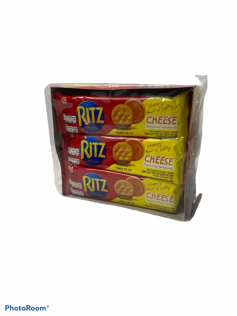 RITZ Cracker Original Cheese ชีส สีเหลือง 1แพค/จำนวน12ห่อ ราคาพิเศษ สินค้าพร้อมส่ง