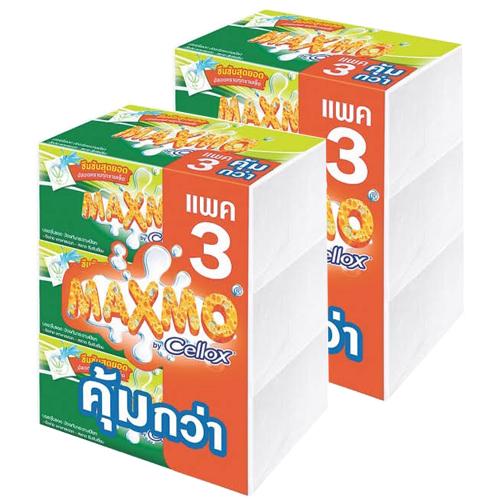 Maxmo กระดาษอเนกประสงค์ แบบแผ่น  90 แผ่น  1 แพ็ค 3 ห่อ( เซ็ต 2 แพ็ค 6 ห่อ)