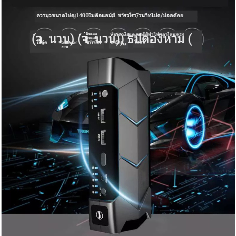 A7 Portable Car Jump Starter กระแสไฟสูงสูด 1500 แอมป์ power bank Car ...