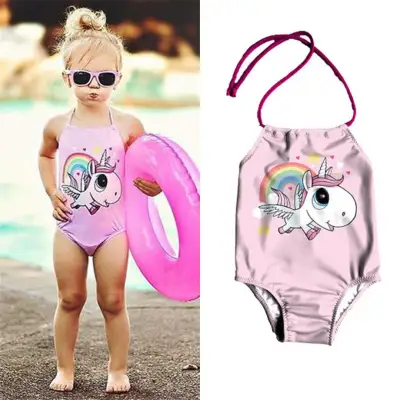 Newborn Infant Baby Girl Unicorn Swimwear Swimsuit Bathing Suit Bikini Beachwear
