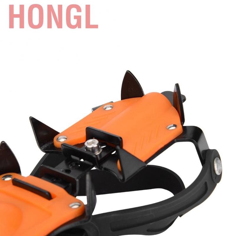 Hongl 10 Toothed Climbing Crampons Slip Resistant Ice Gripper Cleats