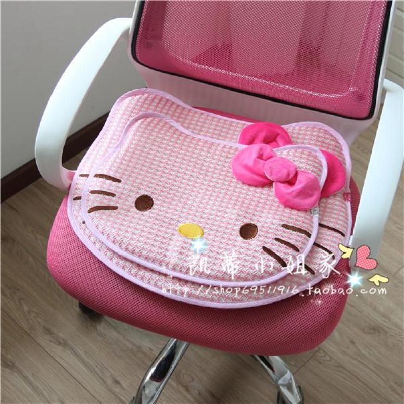 Hello Kitty Cartoon Cushion Children Students Office Car Seat Cushion Flax Monolithic Four Seasons
