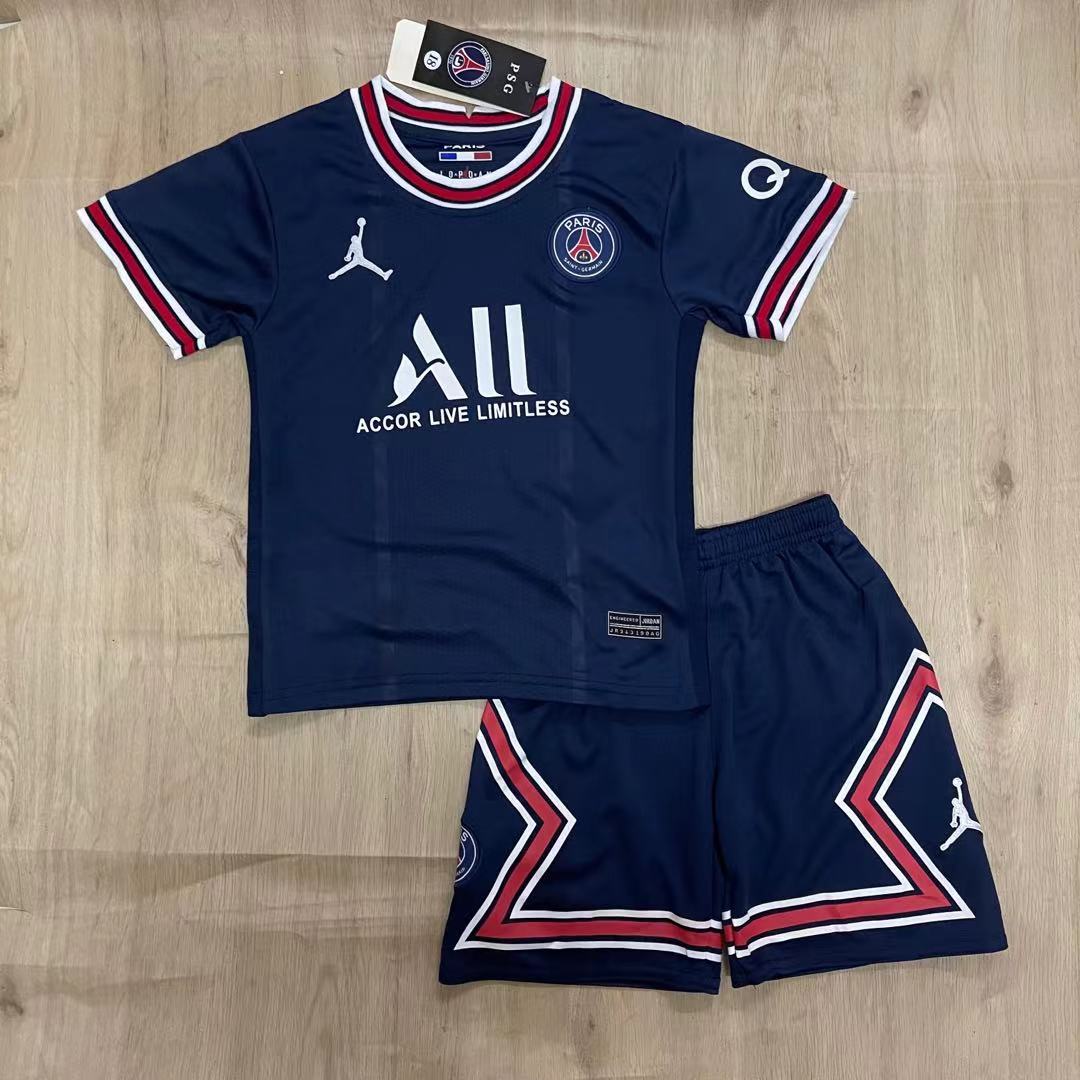 เสื้อบอล ปารีส แซงต์-แชร์กแมง ชุดบอลฤดูกาล 2021-22 (เสื้อ + กางเกง) ชุดฟุตบอลเด็กสินค้าเกรด AAA ผ้านุ่มใส่สบายรับประกันคุณภาพ