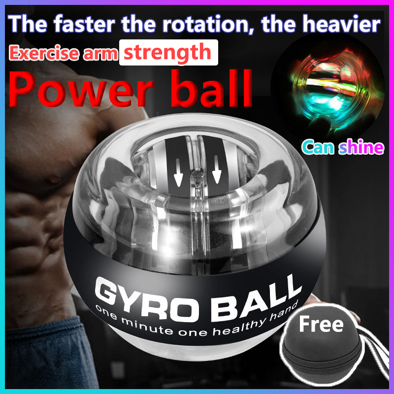 KEEP FIT Powerball  ลูกบอลบริหารข้อมือ Wrist Ball เครื่องออกกำลังกาย   อุปกรณ์การฝึกอบรมพลังงานข้อมือบอลเทรนเนอร์ด้วยไฟสี ของเล่นบอล