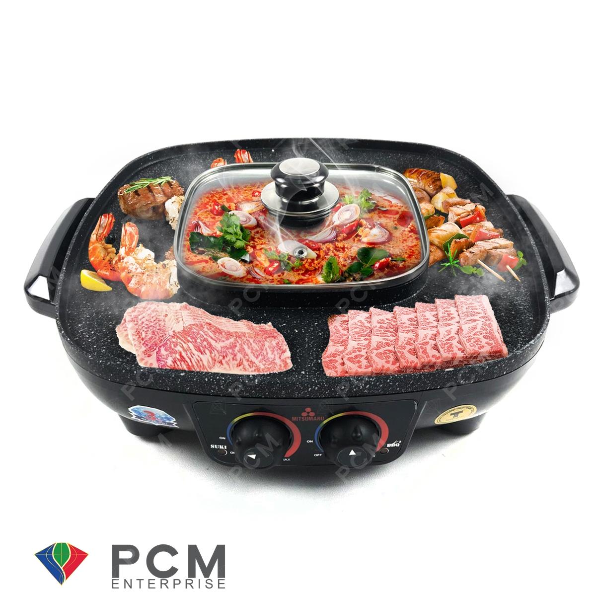 MITSUMARU [PCM] เตาปิ้งย่างอเนกประสงค์ พร้อมหม้อสุกี้ชาบู รุ่น AP-MC14