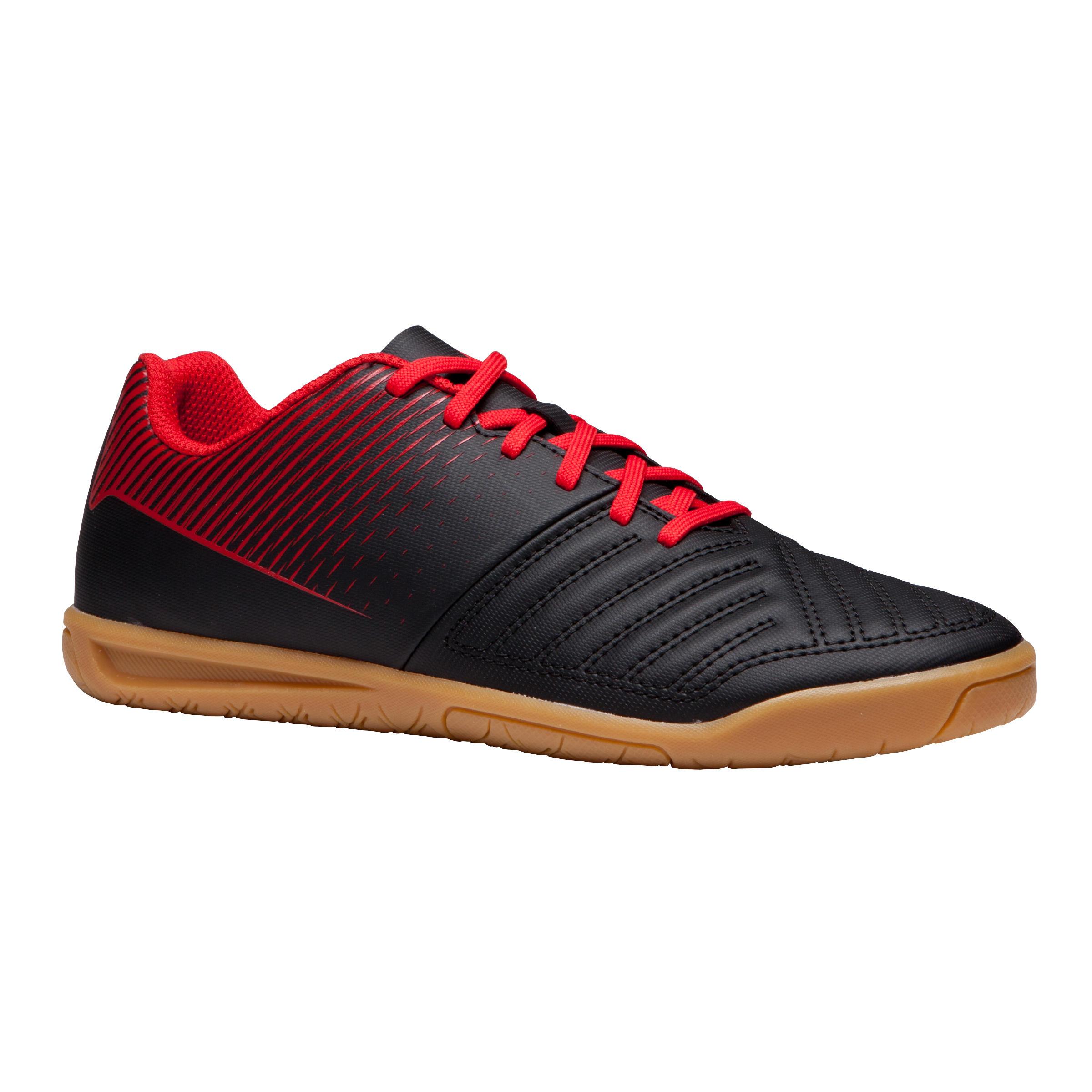 [ด่วน!! โปรโมชั่นมีจำนวนจำกัด] รองเท้าฝึกซ้อมฟุตซอลสำหรับเด็กรุ่น AGILITY 100 SALA (สีดำ/แดง) สำหรับ ฟุตบอล