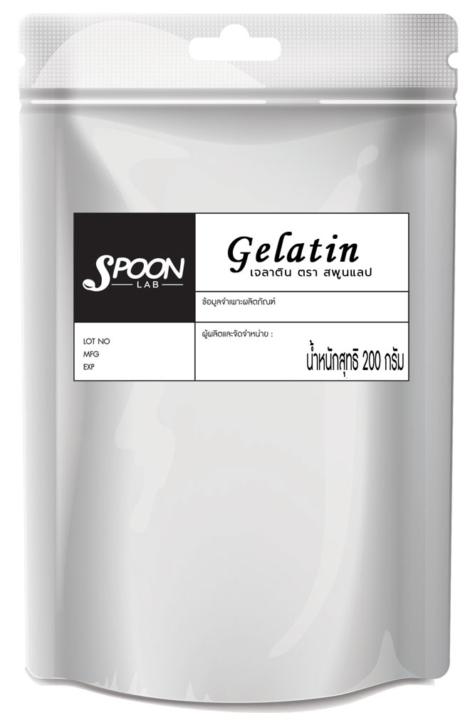 Gelatin (เจลาติน)  200 กรัม ทำขนม วุ้น ฟรีค่าจัดส่ง