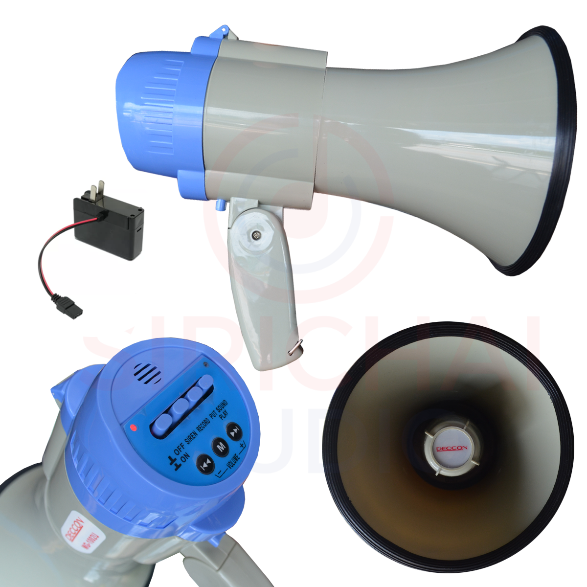 DECCON MG1002U โทรโข่ง มีแบตเตอรี อัดเสียงได้ มีไซเรน megaphone