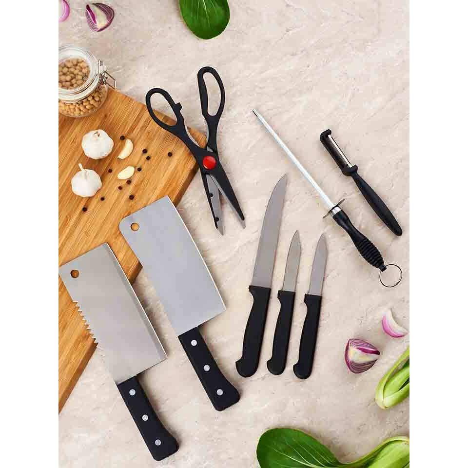 ชุดมีดและอุปกรณ์ทำครัวเซ็ต 8 ชิ้น Kitchen Knife Set