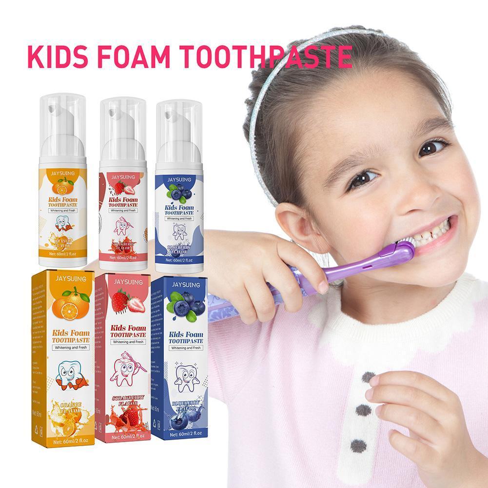 Kids Tooth Whitening Foam Mousse Children Can Swallow Toothpaste ...