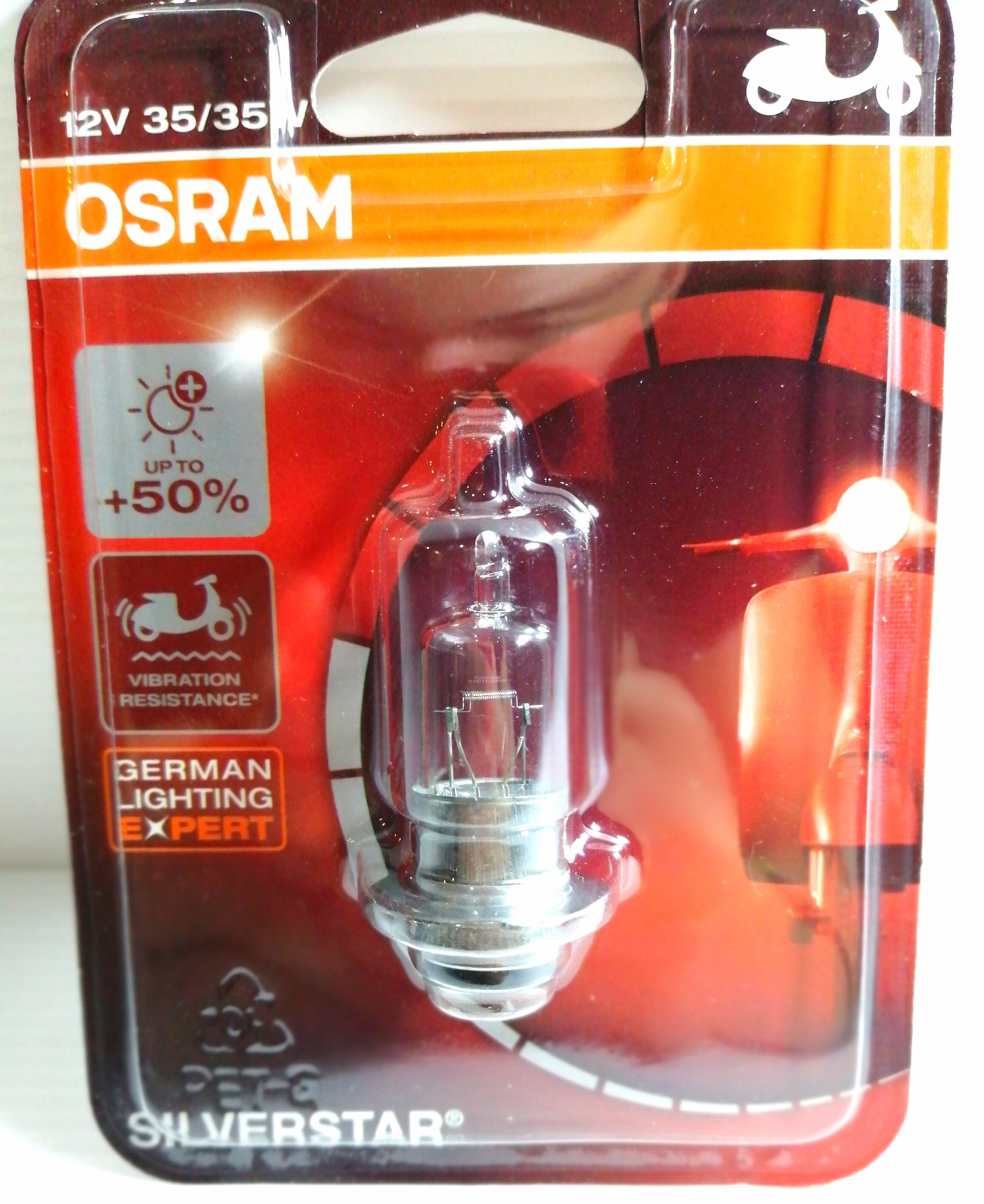 หลอดไฟ Osram แท้ 12v 35/35w 4000k สีขาว (แสงออกสีเดิม)