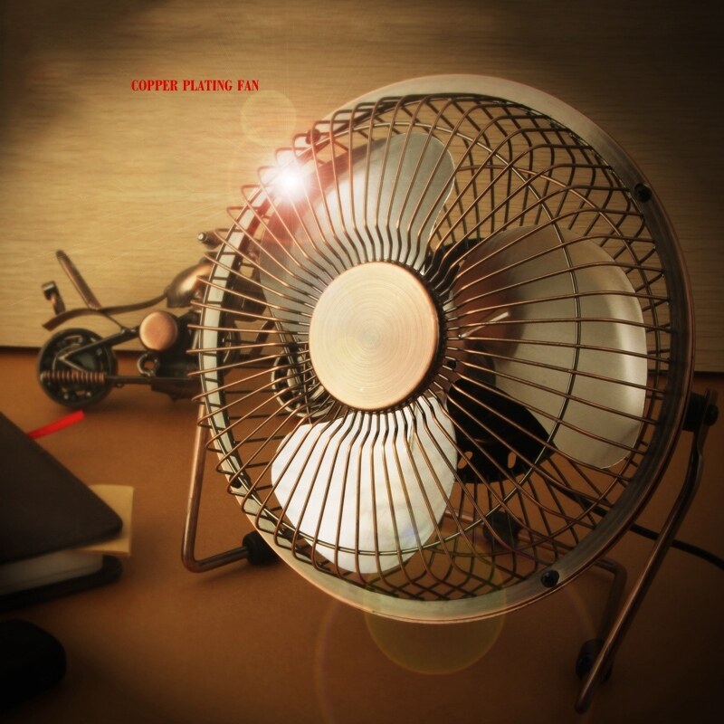 Bảng giá Air Conditioning Mini USB Table Desktop Personal Fan Metal Design Antique Quiet Operation 3.9 Feet USB Cable High Compatibility Phong Vũ