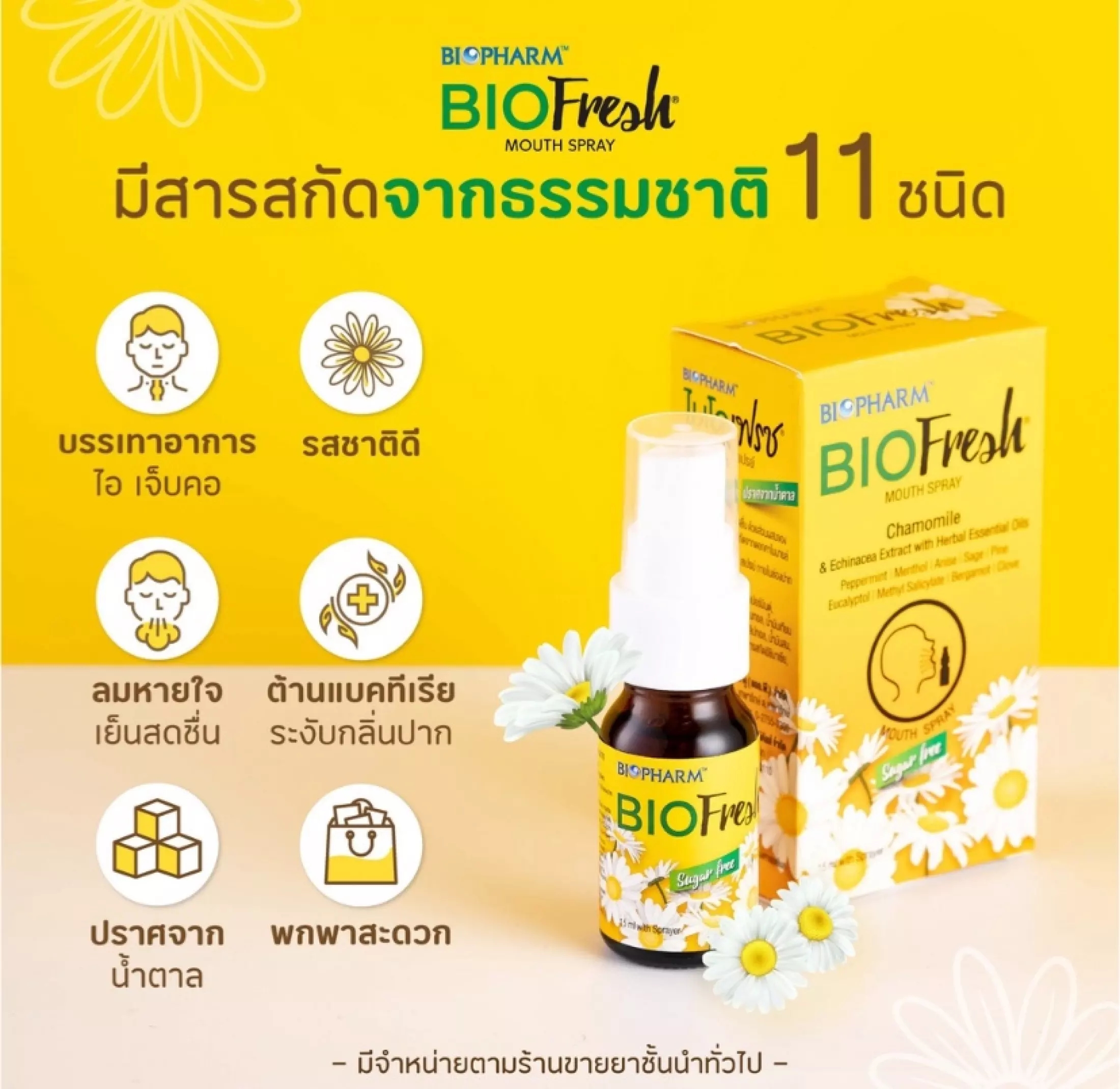 BIOFRESH MOUTH SPRAY 15ML ไบโอเฟรช สเปรย์ คาดมมายล์ ให้ความรู้สึกเย็น ...