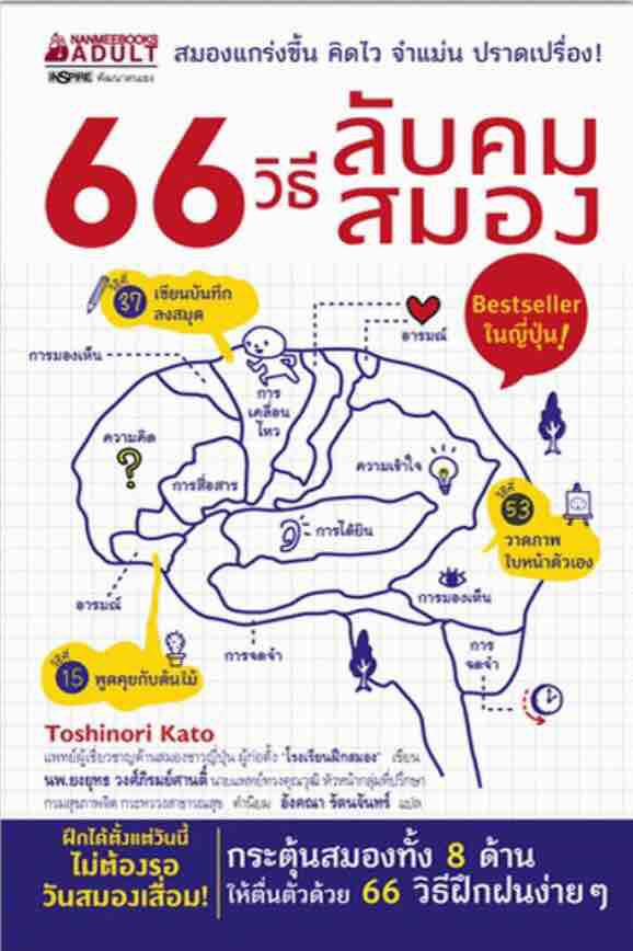 66 วิธีลับคมสมอง สมองแกร่งขึ้น คิดไว จำแม่น ปราดเปรื่อง! ฝึกได้ตั้งแต่วันนี้ ไม่ต้องรอวันสมองเสื่อม! กระตุ้นสมองทั้ง 8 ด้าน ให้ตื่นตัวด้วย 66 วิธีฝึกฝนง่ายๆ ผู้เขียน Toshinori Kato (โทะชิโนะริ คะโตะ)