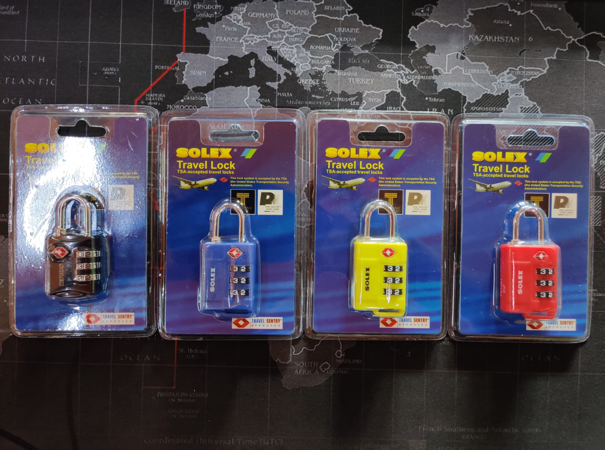 SOLEX COMBINATION LOCK กุญแจ รหัส 3 รหัส TSA33 ล็อค กระเป๋า กระเป๋าเดินทาง ตู้ล็อคเกอร์