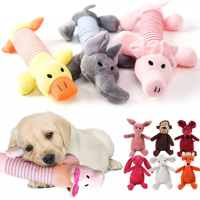 Cute Pet Puppy Dog Plush Toy Squeaker Chew Sound Toys Duck Design Play Funny Hot