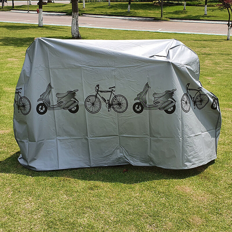 ผ้าคลุมรถจักรยานยนต์และ จักรยาน ผ้าคลุมรถมอเตอร์ไซค์ ป้องกันฝุ่น Sun protection ป้องกันฝน（210 * 100 ซม）