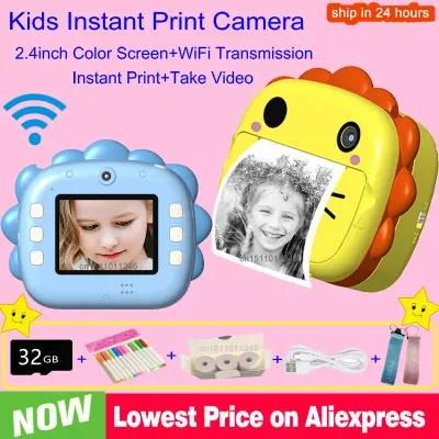 Kids Instant Print Camera Thermal Printing Camera Digital Photo Camera Girl Toy Child Kid Camera Video Recorder Kids Gifts