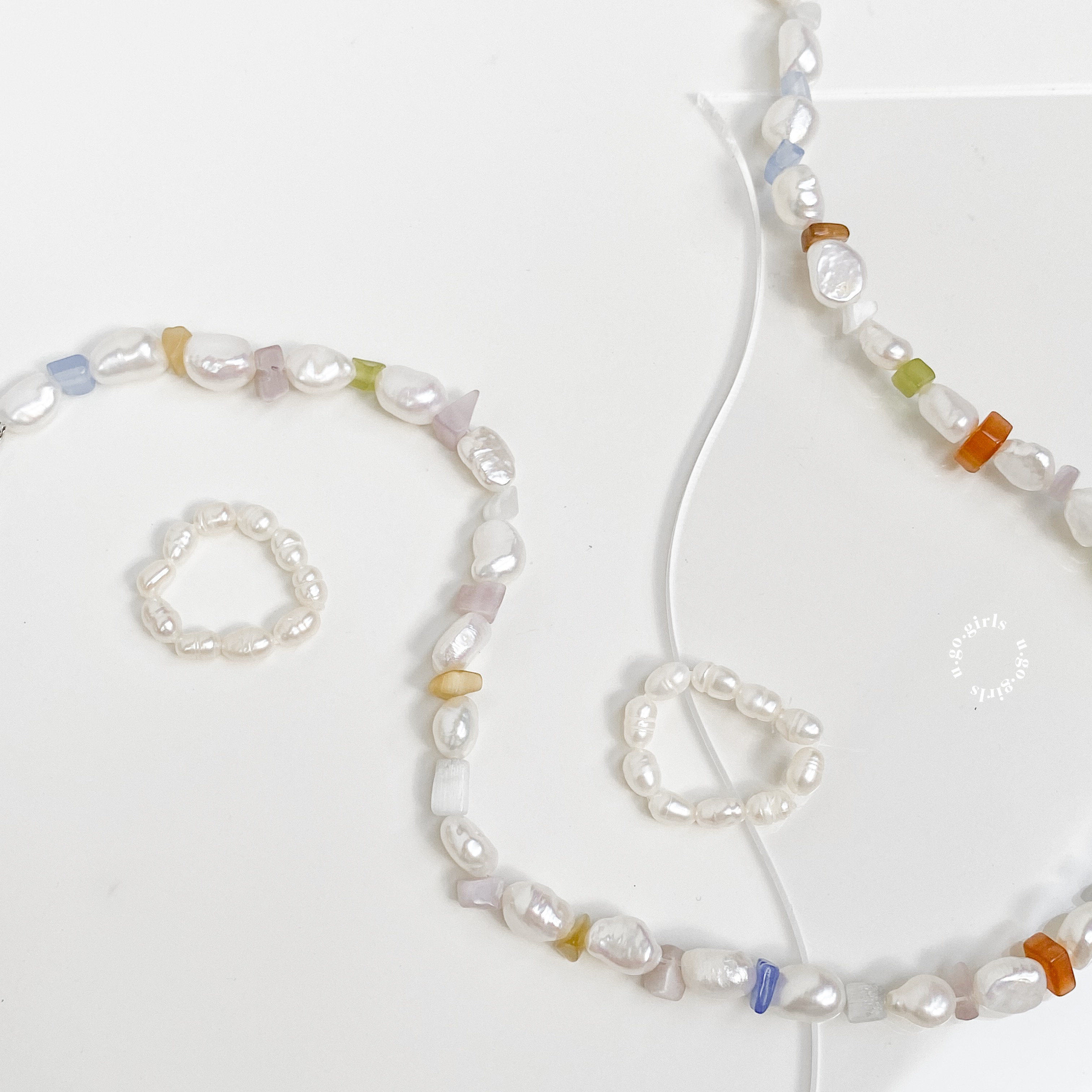 u.go.girls — “AQUA” Necklace Freshwater Pearls - สร้อยมุกน้ำจืดแท้