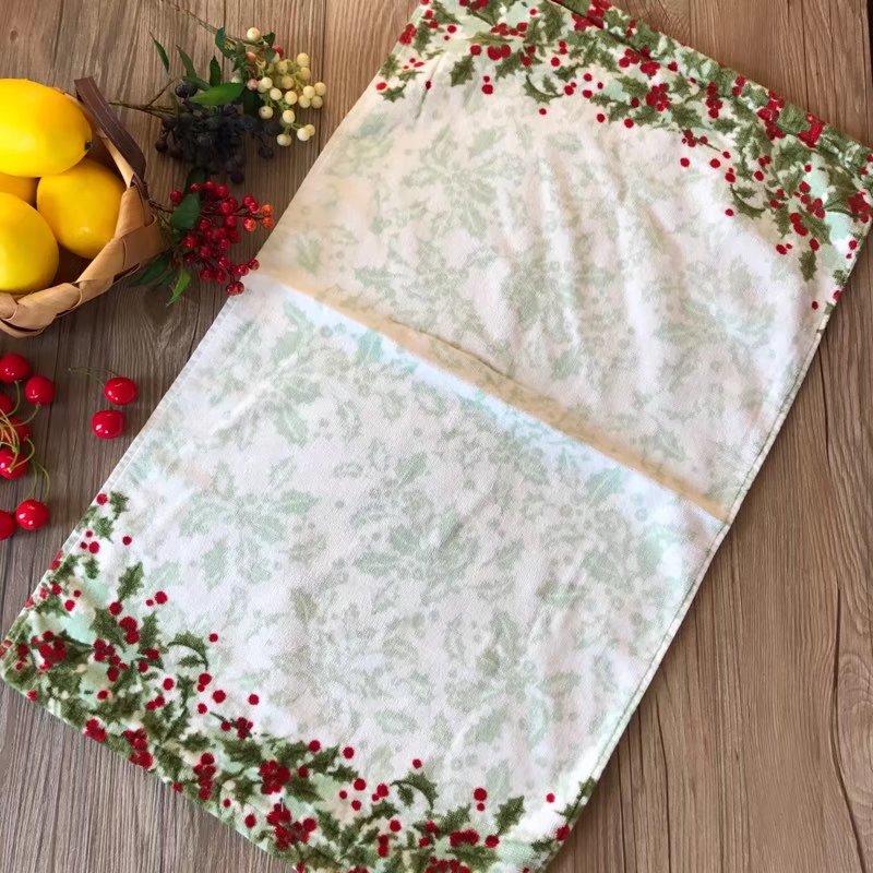 Cắt Nhung Làng Quê Gió Hoa In Khăn Mặt 100% Cotton Rửa Đồ Gia Dụng Người Lớn Mềm Mại Hút Nước 100% Cotton 42*70 Cm