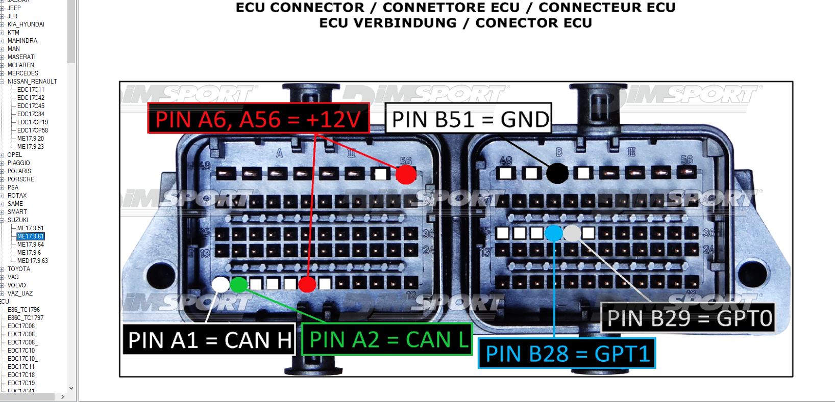 [มาใหม่] wiring diagram 2020 ภาพปลั๊กหน้ากล่อง ECU (แบบผ่ากล่องและไม่