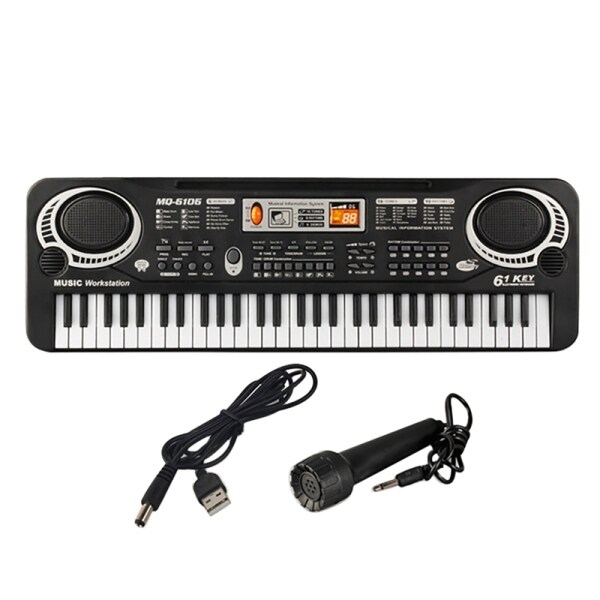 Mua Kids Music Piano Keyboard 61 Keys Piano Keyboard Toys with Microphone Piano Toy Gift for Beginners Boys Girls Ages 3-12