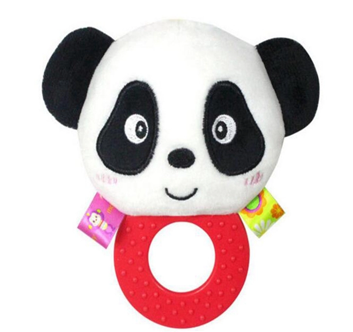 ยางกัดรูปสัตว์น่ารักของเล่นสั่นสะเทือน   Multi-function Ball-Shaped Rattle Newborn Toy with Teether สี หมีแพนด้า (Panda) สี หมีแพนด้า (Panda)