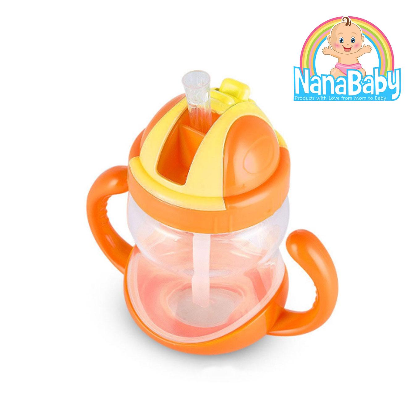 ถ้วยหัดดื่ม NanaBaby หลอดดูดมีลิ้นกันสำลัก BPA-Free (6 m+)