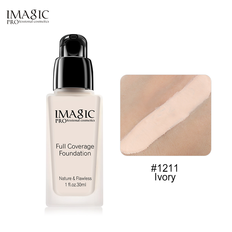IMAGIC คอนซีลเลอร์ ปกปิดเรียบเนียน ควบคุมความมัน มี 5โทนสีให้เลือก IMAGIC Liquid Foundation Liquid Makeup Concealer Full Coverage Oil control Lasting Facial Makeup Foundation Cream #FA121
