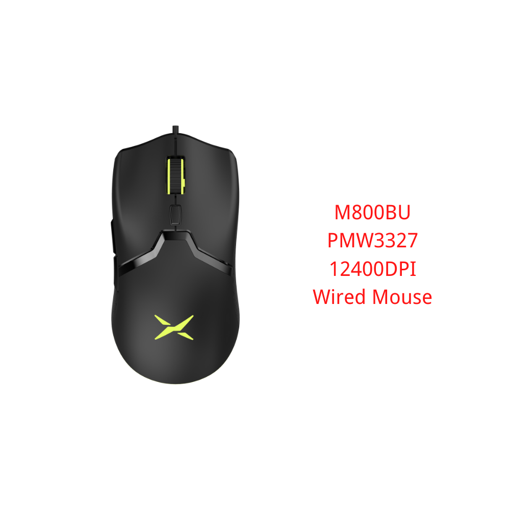 Delux M800 Ultra-Light PMW3389 16000DPI Wired Gaming Mouse 58g RGB 6 ...