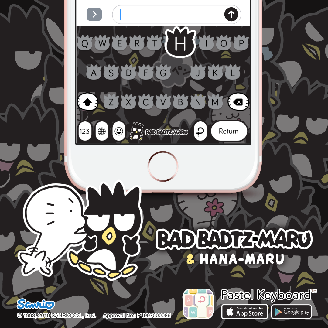 Bad Badtz-Maru & Hana-Maru Keyboard Theme⎮ Sanrio (E-Voucher) for Pastel Keyboard App