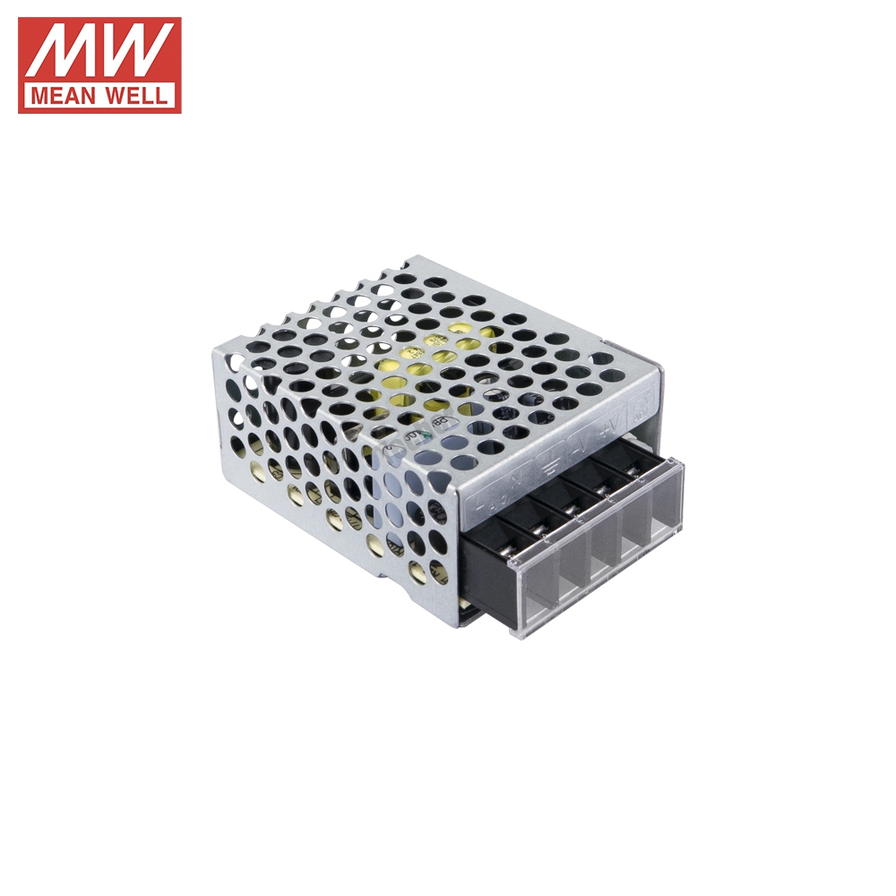 Alimentation MEAN WELL RS-15-5 - 15W, Sortie 5V/3A, Entrée 230V AC - Pour Projets électroniques