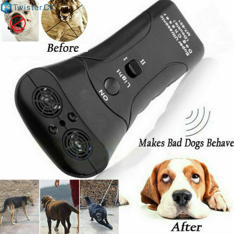 Ultrasonic Double-headed Dog Repeller Anti Barking Device Dog Training ...