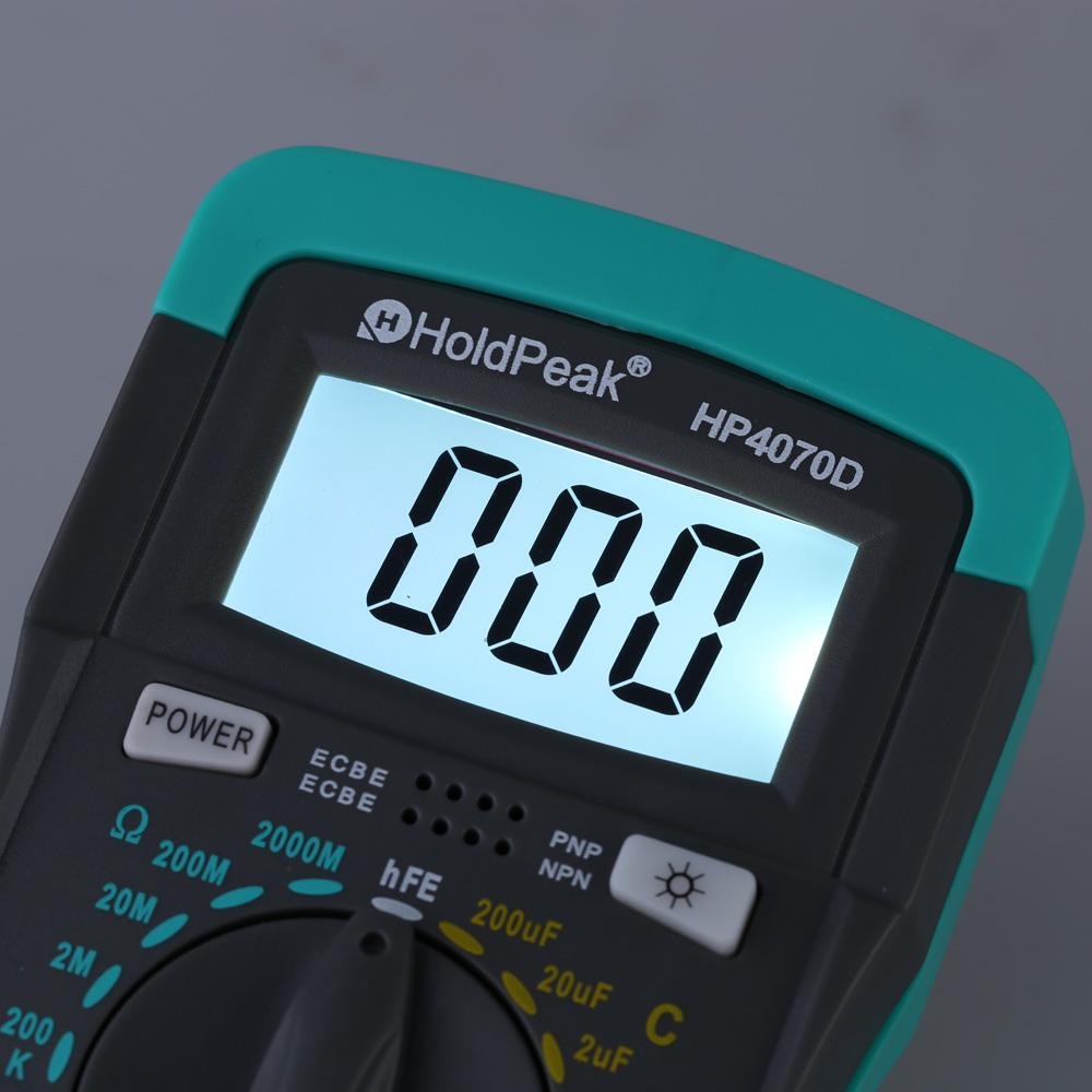 Đồng Hồ Vạn Năng Kỹ Thuật Số Mini HoldPeak HP4070D Kiểm Tra Bóng Bán Dẫn Điện Cảm Điện Dung Điện Trở