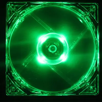 PC Case Fan LED Light CPU Cooling Fan Computer PC Clear Case Quad 12CM Heatsink Green