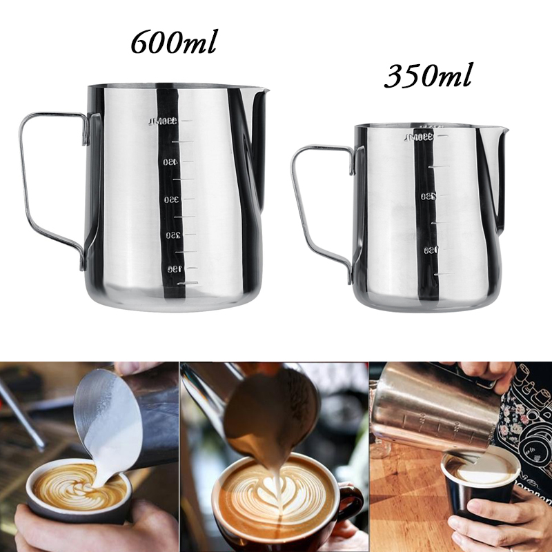 เหยือกตีฟองนม ที่ทำฟองนมสแตนเลส304 เครื่องอุ่นนมถ้วยเหยือก เหยือกทำฟองนม เครื่องตีฟองนม ถ้วยกาแฟ สแตนเลส Latte Art Milk Frother Coffee Cup Katsu