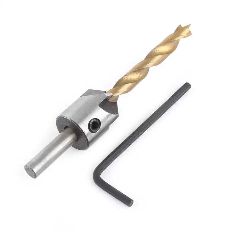 ภาพสินค้า3 - 10mm 5 Flute Cosink Drill Bit HSS Reamer Woodworking Chamfer จากร้าน I Computer Store บน Lazada ภาพที่ 2