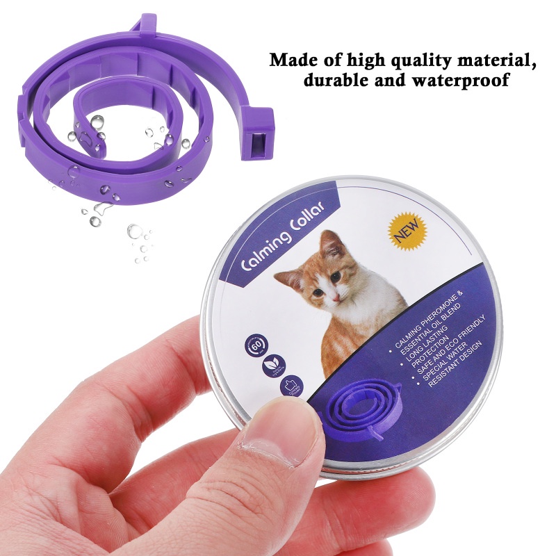 View of 5pcs Calming Cats ปลอกคอปรับได้ Cat Calm Collar ปลอกคอแมวผ่อนคลาย (สี ...