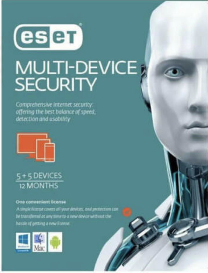 ESET MULTI DEVICE INTERNET Security 5+5 1 Year  LATEST VERSION DOWNLOAD  GLOBAL EDITION (ALL LANGUAGES)