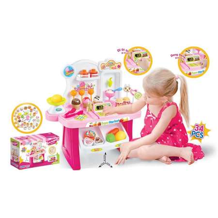 ShoPee Mini Market ร้านขายไอศครีมสีชมพู 668-24 / ฟ้า 668-23