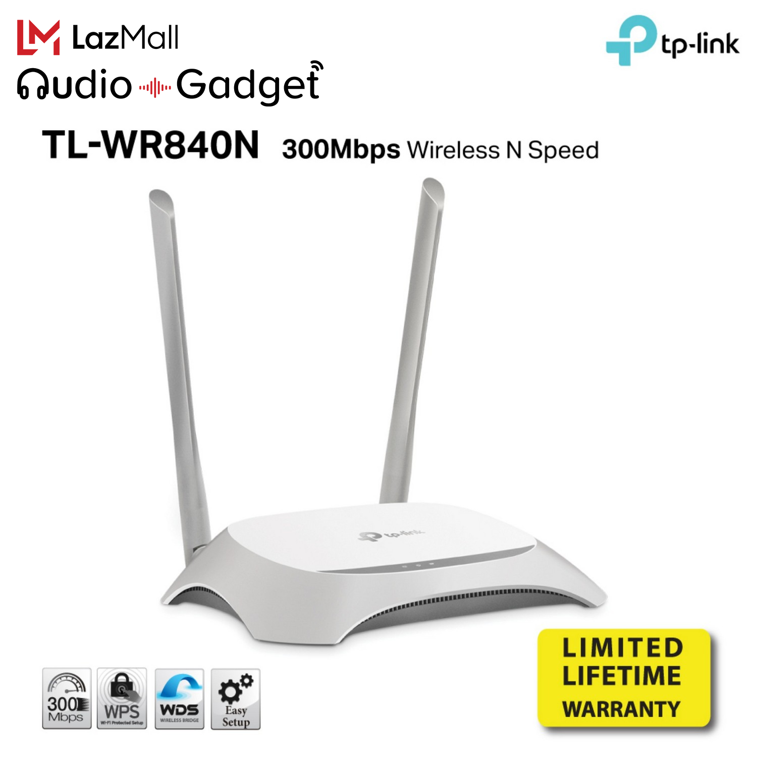 TP-LINK TL-WR840N เร้าเตอร์ 300Mbps Wireless N Router ( เราเตอร์ อุปกรณ์เน็ตเวิร์ค  Network )