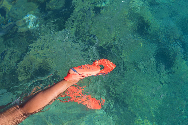 Adult Adjustable Snorkelling Fins - Turquoise or orange