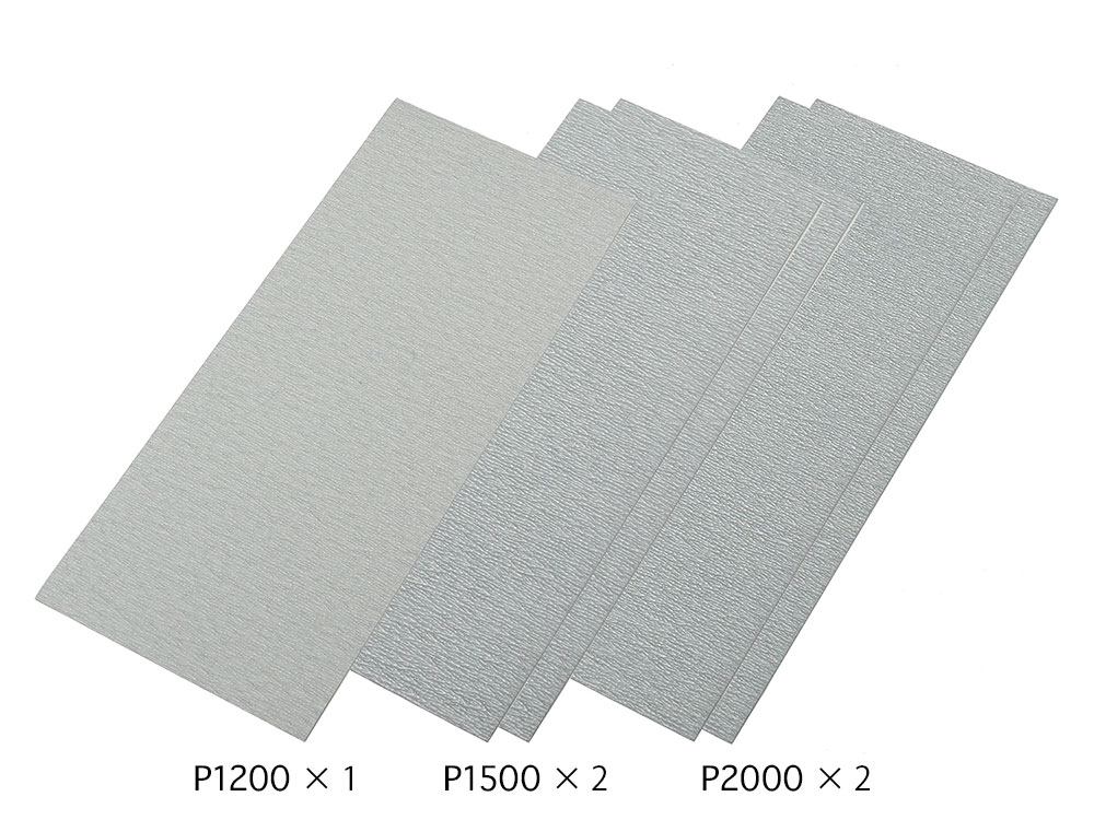กระดาษทรายขัดน้ำและขัดแห้ง TAMIYA 87024 Finishing Abrasives (Fine) เบอร์ 1200x1 , 1500x2 , 2000x2