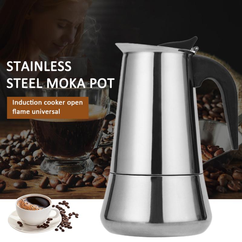 มอคค่าพอท 6 cup 9 cup หม้อชงมอคค่า หม้อต้มกาแฟ เครื่องชงกาแฟสด สแตนเลส กากาแฟ ชุดกาชงชา 300ml 450ml Espresso Coffee Maker Home6