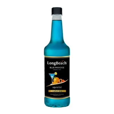 ลองบีชไซรัปบลูพาราไดซ์ ขนาด 740 มล. LongBeach Blue Paradise Syrup Size 740 ml.