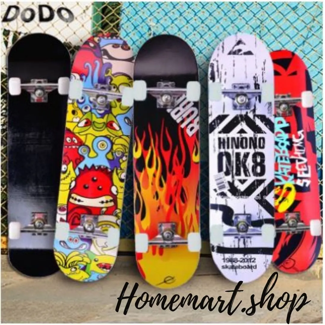 สเก็ตบอร์ด(สเก็ตบอร์ด) เกรดพรีเมี่ยม skateboards ไซส์ 80x20x10 cm  วัสดุอย่างดี มีน้ำหนัก ทนทาน สเก็ตบอด #SKB01