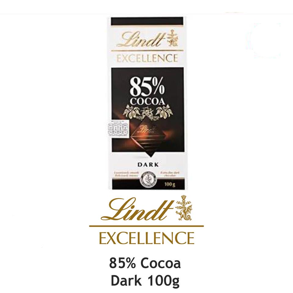 ช็อคโกแลต Lindt Excellence 85% Cocoa Dark Dark Chocolate 3.52 Oz/ 100g